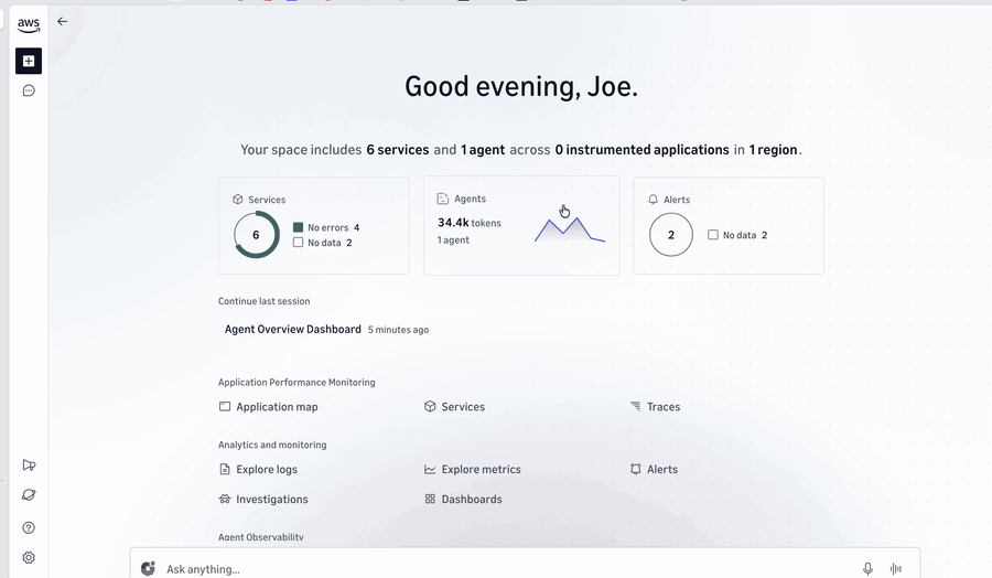 Amazon CloudWatch Omni walkthrough